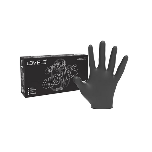 L3vel 3 Guantes De Nitrilo - Negro, Small