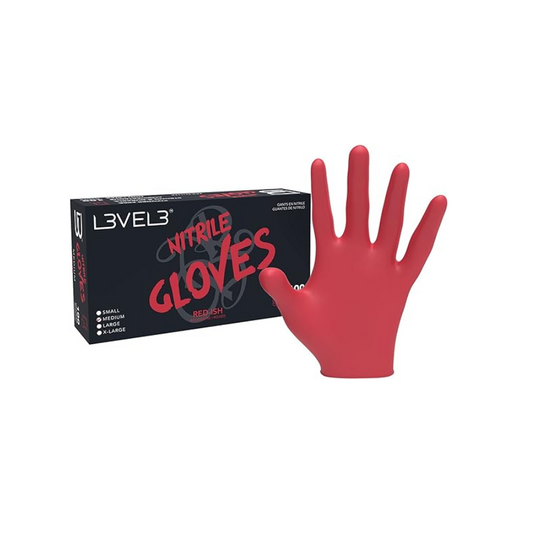 L3vel 3 Guantes De Nitrilo - Rojo, Small